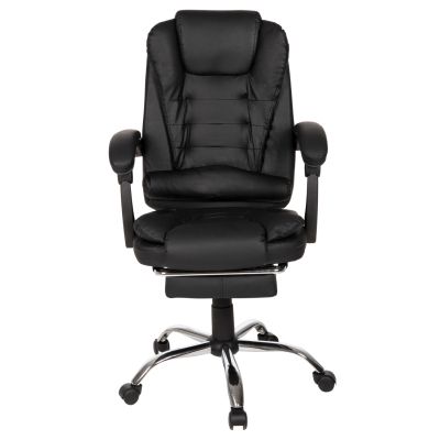 ОФИС СТОЛ SEEMA HM1191.01 ЧЕРЕН PU-МАСАЖЕН-СГЪВАЕМА ПОСТАВКА ЗА КРАКА 63x60x116Hcm.