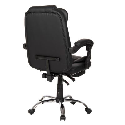 ОФИС СТОЛ SEEMA HM1191.01 ЧЕРЕН PU-МАСАЖЕН-СГЪВАЕМА ПОСТАВКА ЗА КРАКА 63x60x116Hcm.