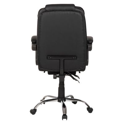 ОФИС СТОЛ SEEMA HM1191.01 ЧЕРЕН PU-МАСАЖЕН-СГЪВАЕМА ПОСТАВКА ЗА КРАКА 63x60x116Hcm.