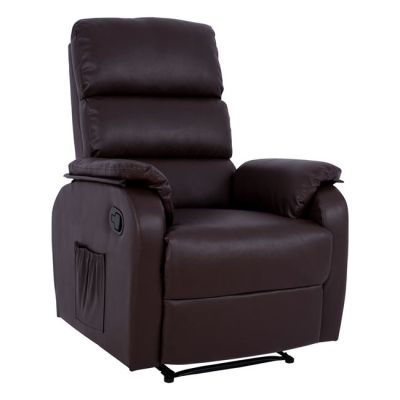 HM8316.02 Armchair, Relax, recline and massage, Brown PU 78x97x97 cm