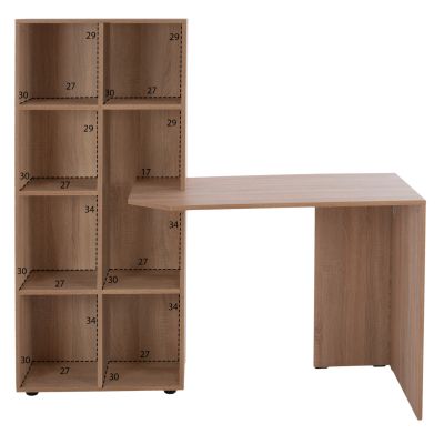 ОФИС С ЕТАЖЕРКА ДЪБ СОНАМА HM2417.01 140Χ60Χ138см.