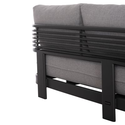 OUTDOOR LOUNGE SET 4PCS AURA SM6193.01 GREY ALUMINUM-OLEFIN FABRIC-ROCK BEAM TOP