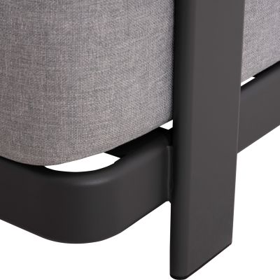 OUTDOOR LOUNGE SET 4PCS AURA SM6193.01 GREY ALUMINUM-OLEFIN FABRIC-ROCK BEAM TOP