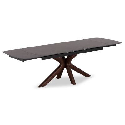 DINING TABLE HORIZON SM18091.01 CERAMIC TABLETOP-BIRCH LEGS WITH WALNUT VENEER 180x90x76Hcm.