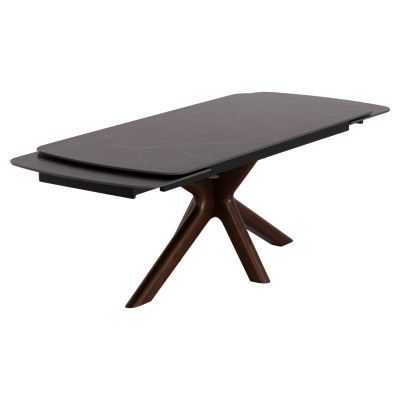 DINING TABLE HORIZON SM18091.01 CERAMIC TABLETOP-BIRCH LEGS WITH WALNUT VENEER 180x90x76Hcm.