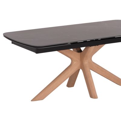 DINING TABLE HORIZON SM18091.02 CERAMIC TABLETOP-BIRCH LEGS WITH ASHWOOD VENEER 180x90x76Hcm.