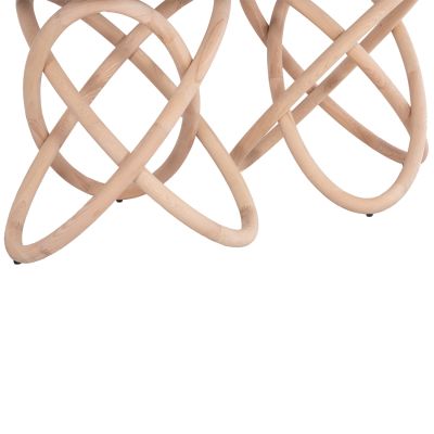 Dining Table Orbiter SM18093.02 Ceramic Top in Ecru color-Ashwood Legs in Natural color 200x100x76.5Hcm.