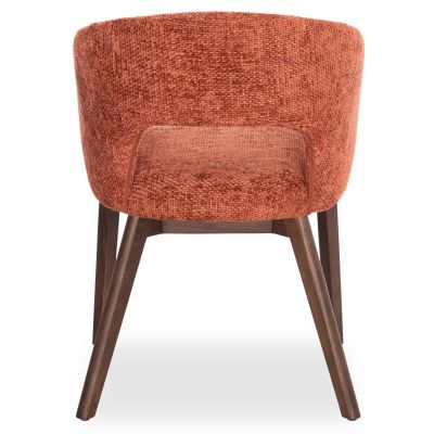 Dining Chair Empire SM18103 Orange fabric-Ashwood legs in Walnut color 55x54x78Hcm.