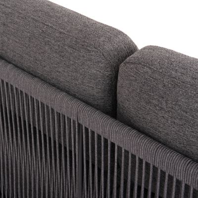 OUTDOOR LOUNGE SET 4PCS SERIES ELYSIA SM6186.01 DARK GREY ALUMINUM-ROPE-P.E.FABRIC