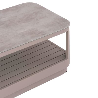 OUTDOOR LOUNGE SET 4PCS SERIES ELYSIA SM6186.02 CHAMPAGNE-COLORED ALUMINUM-ROPE-P.E.FABRIC