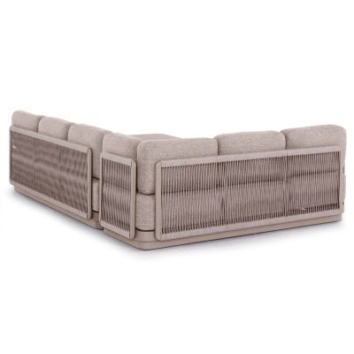 Outdoor Corner Lounge Set 3pcs series Elysia SM6187.02 Champagne-colored aluminum-Rope- P.E. fabric