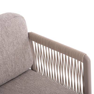 Outdoor Corner Lounge Set 3pcs series Elysia SM6187.02 Champagne-colored aluminum-Rope- P.E. fabric