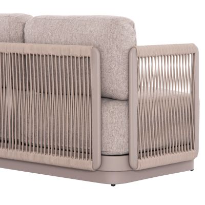 Outdoor Corner Lounge Set 3pcs series Elysia SM6187.02 Champagne-colored aluminum-Rope- P.E. fabric