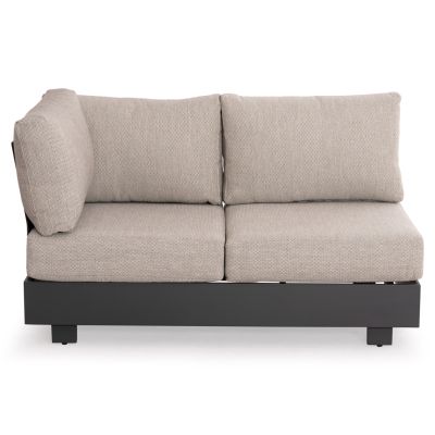 OUTDOOR CORNER LOUNGE SET 4PCS ADHARA SM6189 ALUMINUM-OLEFIN FABRIC-SINTERED STONE