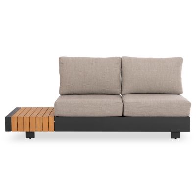 OUTDOOR CORNER LOUNGE SET 4PCS ADHARA SM6189 ALUMINUM-OLEFIN FABRIC-SINTERED STONE