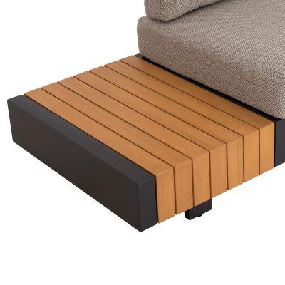 OUTDOOR CORNER LOUNGE SET 4PCS ADHARA SM6189 ALUMINUM-OLEFIN FABRIC-SINTERED STONE