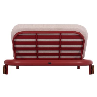 OUTDOOR DAYBED SERIES UTOPIA SM6238.05 ALUMINUM IN RED-OLEFIN FABRIC IN BEIGE 212x155x38Hcm.