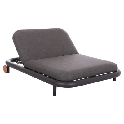 OUTDOOR DAYBED SERIES UTOPIA SM6238.01 ALUMINUM AND OLEFIN FABRIC IN DARK GREY 212x155x38Hcm.