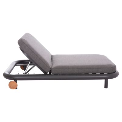 OUTDOOR DAYBED SERIES UTOPIA SM6238.01 ALUMINUM AND OLEFIN FABRIC IN DARK GREY 212x155x38Hcm.