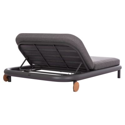 OUTDOOR DAYBED SERIES UTOPIA SM6238.01 ALUMINUM AND OLEFIN FABRIC IN DARK GREY 212x155x38Hcm.