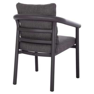 DINING CHAIR SERIES EUTOPIA SM6239.01 DARK GREY ALUMINUM & OLEFIN FABRIC 62x66x78Hcm.