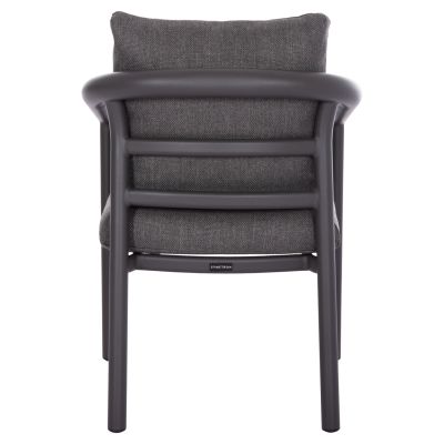 DINING CHAIR SERIES EUTOPIA SM6239.01 DARK GREY ALUMINUM & OLEFIN FABRIC 62x66x78Hcm.