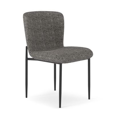 ΚΑΡΕΚΛΑ ΤΡΑΠΕΖΑΡΙΑΣ OBSESSION SM18101.02 ΓΚΡΙ ΥΦΑΣΜΑ-ΜΕΤΑΛΛΟ ΜΑΥΡΟ 52.5x63x79Υεκ