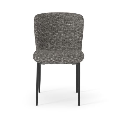 ΚΑΡΕΚΛΑ ΤΡΑΠΕΖΑΡΙΑΣ OBSESSION SM18101.02 ΓΚΡΙ ΥΦΑΣΜΑ-ΜΕΤΑΛΛΟ ΜΑΥΡΟ 52.5x63x79Υεκ