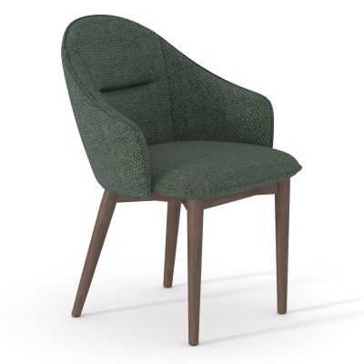 Kαρέκλα τραπεζαρίας Σειρά Horizon SM18102.05 Πράσινο ύφασμα-πόδια Φράξινου 61x60x83Υεκ.