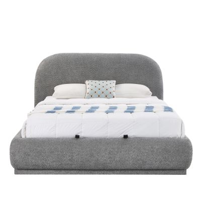 ΚΡΕΒΑΤΙ ΔΙΠΛΟ ΜΕ ΑΠΟΘ.ΧΩΡΟ NOCTIS SM726.01 ΓΚΡΙ CHENILLE ΥΦΑΣΜΑ--ΣΤΡΩΜΑ 160x200εκ