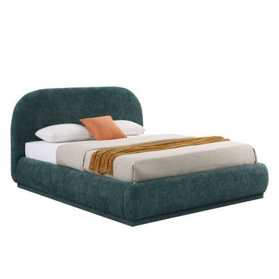 ΚΡΕΒΑΤΙ ΔΙΠΛΟ ΜΕ ΑΠΟΘ.ΧΩΡΟ NOCTIS SM726.07 ΠΡΑΣΙΝΟ CHENILLE ΥΦΑΣΜΑ--ΣΤΡΩΜΑ 160x200εκ