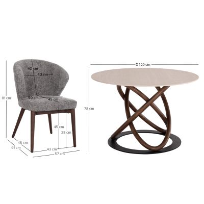 ΣΕΤ ΤΡΑΠΕΖΑΡΙΑΣ 5ΤΜΧ ORBITER SM21226 ΚΕΡΑΜΙΚΟ TOP--ΓΚΡΙ ΥΦΑΣΜΑ