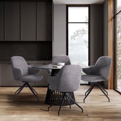 ΣΕΤ ΤΡΑΠΕΖΑΡΙΑΣ 5ΤΜΧ MEMNON SM21241 ΚΕΡΑΜΙΚΟ TOP-- ΣΤΡΟΓΓΥΛΟ--ΑΝΟΙΧΤΟ ΓΚΡΙ