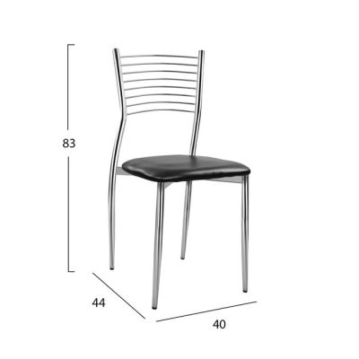 Chair Elvira HM0025.02 seat from black PU 40X44X83 cm