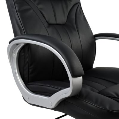 Мениджърски офис стол HM1025.01 с хромирана основа 65x71x106,5см.