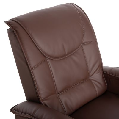 HM0026.03 Armchair ROCCA, massage mechanism, PU brown 80x96x97 cm