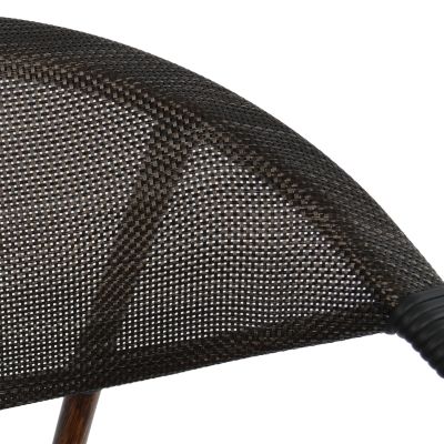 Armchair Aluminum Bamboo Look Brown with textline HM5025 60,5x59x81Η cm