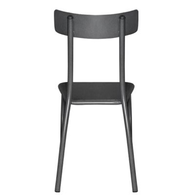 Metallic chair with sheet metal Carbon 499-H/B 38X48X86 cm
