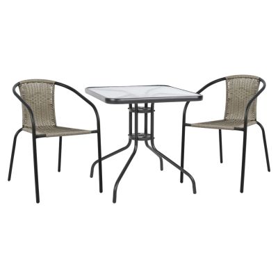 Set Dining Table 3 pieces with 2 chairs & table HM5182.01