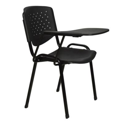 CONFERENCE CHAIR WITH DESK HOMEMARKT PLASTIC ΗΜ1037 POLYCARBONATE AND METAL IN BLACK 52x55x77Hcm