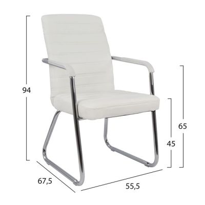 Conference chair HM1021.02 White 55,5x67,5x94 cm