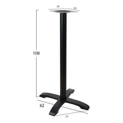 Cast Iron base Bar Black 62x62x108 HM417