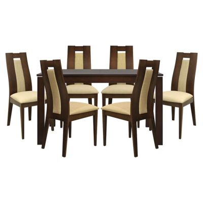 Set Dining Table 7pieces Table Opening Wooden  & 6 Chairs HM10057