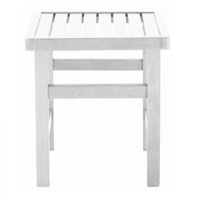Stool-Table auxiliary White Soaking Koli 40X40X45cm HM289.01