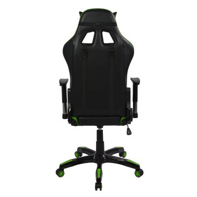 Офис стол за игри HM1056.03 Racing Черно и зелено PU 67x70x134 см