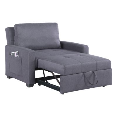 Armchair-Bed Kanna HM3083.10, Grey fabric, 112x96x85 cm