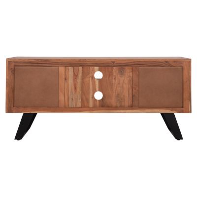 ТВ Мебел HM8177 Fansi от акациево масивно дърво естествено 135x43x61.5