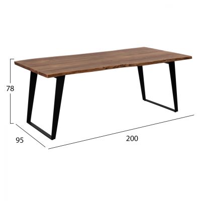 Dining Table Alicia HM8169 Solid acacia wood 200X95Χ78