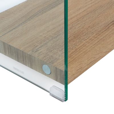 Bookcase from glass and shelves from mdf 76X30X165 HM8092