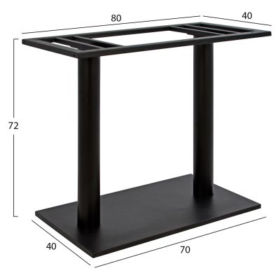 Metallic base Double 80x40x72H HM435